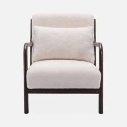 Fauteuil Scandinave Bouclette Et Bois D'hévéa Teinté Wengé 10 Fauteuil Scandinave Bouclette Et Bois D'hévéa Teinté Wengé -Mobilier de maison iacscadwlboucl 6be9db3206154cea8e7342457628dd3c