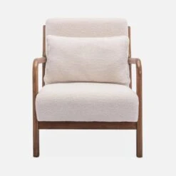 Banquette 2 Places + Fauteuil Bouclette En Bois D'hévéa Teinté Noyer Clair -Mobilier de maison iacscalwl1n2bcl f1af49ccb27f6179754f859d53e4858a