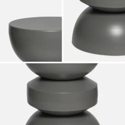 Table D'appoint, Bout De Canapé, Table De Chevet En Métal, Ø32 X H 44,5cm Couleur : Gris Foncé -Mobilier de maison iassastbl32gre 569a3640126700758f9d656321754aa7