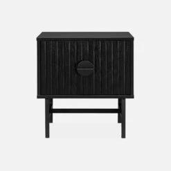 Table De Chevet Effet Bois Rainuré Noir -Mobilier de maison ibazbedside 54c8d7ac8edd67c9c7767c54c8385752