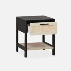 Table De Chevet Scandinave Effet Bois Et Cannage (lot De 2) 8 Table De Chevet Scandinave Effet Bois Et Cannage (lot De 2) -Mobilier de maison ibcanbesidex2 377981231c8cc4d934bba797123d71ad