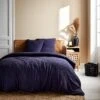 Parure De Lit Gaze De Coton Bleu Marine