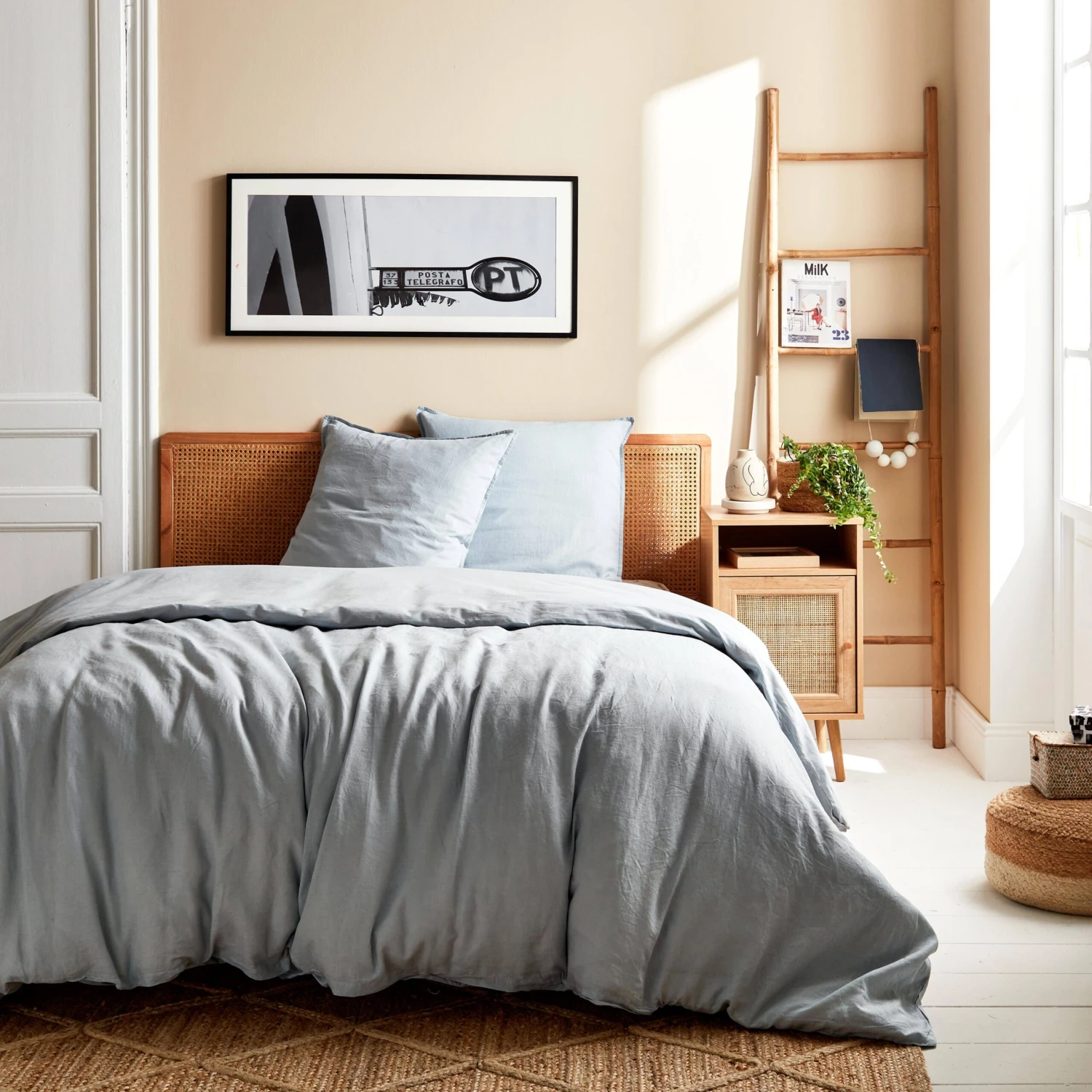 Parure De Lit 2 Places Coton Lin Lavé Gris 1 Parure De Lit 2 Places Coton Lin Lavé Gris