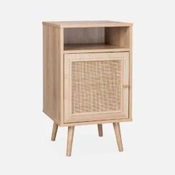 Table De Chevet Scandinave En Cannage Couleur : Naturel -Mobilier de maison ibobedside e08e363e16ce01e04df3d4e7de25a7c2