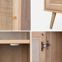 Table De Chevet Scandinave En Cannage (lot De 2) Couleur : Naturel -Mobilier de maison ibobesidex2 bb56c2526853a3a12e7bcf75cf15f691