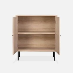 Buffet Effet Bois Rainuré 2 Portes 83,5 Cm -Mobilier de maison ibragcabinet 73bf7d04b4e604c3d8886365f5170f06