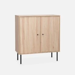 Buffet Effet Bois Rainuré 2 Portes 83,5 Cm -Mobilier de maison ibragcabinet e51d4780b608789d1f382cdf88104b0e