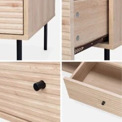 Table Basse Décor Bois Rainuré -Mobilier de maison ibragcoftable 73625a55118ce08c85ad954e6901f783