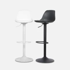 Tabouret Bar Réglables 61,5/83,5cm Simili Cuir (lot De 2) Couleur : Noir -Mobilier de maison ibsajfullbk 34bc3576772b9593ba95cd2689a7ff1a