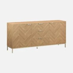 Buffet Effet Bois Chevrons 2 Portes -Mobilier de maison ibudbuffet 1d9e46336ff45462ec53df97c41e61af
