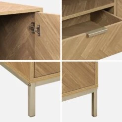 Buffet Effet Bois Chevrons 2 Portes -Mobilier de maison ibudbuffet 8cda7002b859b8c9e187321a32f402cd