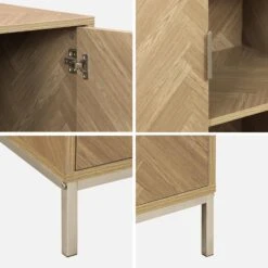 Vaisselier Effet Bois Décor Chevrons 2 Portes -Mobilier de maison ibudcabinet 3a6581b71a95b791f21ca56b8ed9c6b5