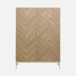 Vaisselier Effet Bois Décor Chevrons 2 Portes -Mobilier de maison ibudcabinet 4cee87eea46aa7bdf42dc11093bfd0e0