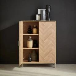 Vaisselier Effet Bois Décor Chevrons 2 Portes -Mobilier de maison ibudcabinet 7f5ca050bf4ea37d7917be58350cb60c