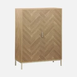 Vaisselier Effet Bois Décor Chevrons 2 Portes -Mobilier de maison ibudcabinet a184b0e1410293244921a1d01511bea7