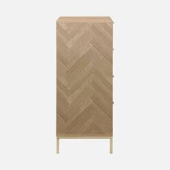 Commode De Rangement Décor Chevrons 4 Tiroirs -Mobilier de maison ibudchest4d 362fb69604370283861ae81aea5c0cb1