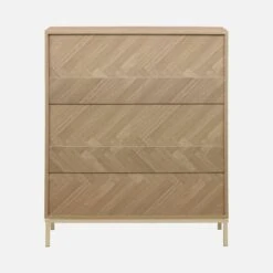 Commode De Rangement Décor Chevrons 4 Tiroirs -Mobilier de maison ibudchest4d 6059e0bba41681c8bf0a6f6feb114713