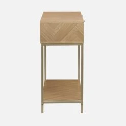 Console Effet Bois Décor Chevrons 2 Tiroirs -Mobilier de maison ibudconsole 2fa10ea9b78a78f55efcfc36de3a0c29