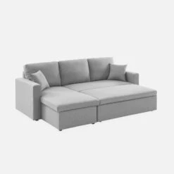 Canapé D'angle Convertible 3 Places Couleur : Gris Clair -Mobilier de maison iccsofalg ddc997b20dc2bdb07187af207a323d2d