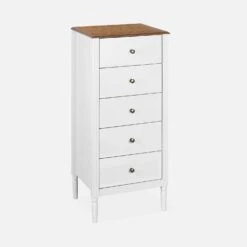 Chiffonnier 5 Tiroirs Placage Bois De Frêne -Mobilier de maison icelchif5d f8bb106a20011bec8846722fdef06664