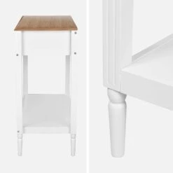 Console Avec 2 Tiroirs, Placage Bois De Frêne -Mobilier de maison icelconsole a20108e4e48321441c9e6e45c77d0472