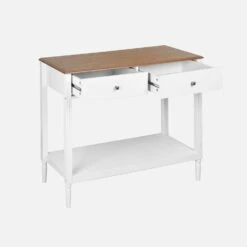 Console Avec 2 Tiroirs, Placage Bois De Frêne -Mobilier de maison icelconsole b4c5feb5cced2ae0be4f2da686ce1e73