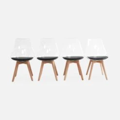Chaise Scandinave Pieds Bois (lot De 4) Couleur : Noir 11 Chaise Scandinave Pieds Bois (lot De 4) Couleur : Noir -Mobilier de maison ichairacrx4bk 9dbc95a5e02563e9692f9d5bd8f4d0b2