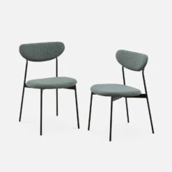 Chaise Scandinave Pieds Acier (lot De 2) Couleur : Vert -Mobilier de maison ichairartx2gr 22d9c15bb471ae66dc61318bad66db80