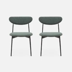 Chaise Scandinave Pieds Acier (lot De 2) Couleur : Vert -Mobilier de maison ichairartx2gr 8d2fe63bb336d5a2216e7d992b22c169