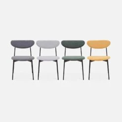 Chaise Scandinave Pieds Acier (lot De 4) Couleur : Gris Foncé -Mobilier de maison ichairartx4dg cca17cae2d983a693e08e694e0de972c