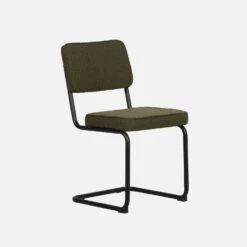Chaise Cantilever Bouclette Texturée (lot De 2) Couleur : Vert -Mobilier de maison ichrmjbfchgrex2 0651e12995aed65434c73210929b5f54