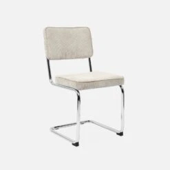 Chaise Cantilever Velours Côtelé (lot De 2) Couleur : Grège -Mobilier de maison ichrmjcrgyx2 44258ecebfa512d8d4994ee3bae9af24