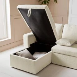 Canapé Panoramique Convertible 4 Places Tissu Bouclette 11 Canapé Panoramique Convertible 4 Places Tissu Bouclette -Mobilier de maison icpurbsofabcl b6fd47143a9f149c8d8e844079bf94b3