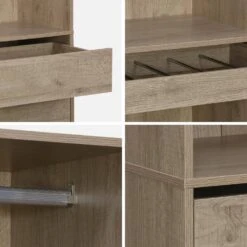 Kit Dressing Modulable Avec 4 éléments Couleur : Naturel -Mobilier de maison idresfullkitnat a3135afa07a6b3e2929e2a86d97113f3