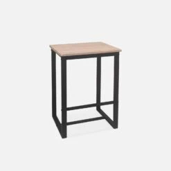Table Haute Et 4 Tabourets De Bar Acier Et Effet Bois Couleur : Noir 10 Table Haute Et 4 Tabourets De Bar Acier Et Effet Bois Couleur : Noir -Mobilier de maison ids100r4 95634b96e6992f10b65c85c5d9413c6d