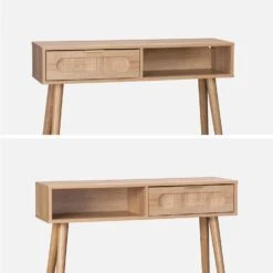 Console Scandinave Décor Bois Et Cannage Arrondi 7 Console Scandinave Décor Bois Et Cannage Arrondi -Mobilier de maison ievaconsole f912399a798c4029a2f2cff01ff2f434