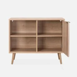 Buffet Scandinave Décor Bois Et Cannage Arrondis 1 Portes 80cm -Mobilier de maison ievasideboardm 37e64230589b3c1f3708c8678b228f95