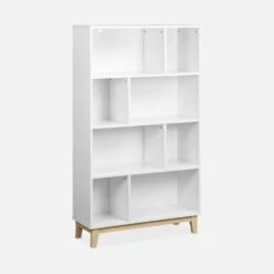 Etagère Bibliothèque Effet Bois Pieds Bois 4 étagères -Mobilier de maison ifkbookshelf 355c24fa7cde607b55aba715d4c8df34