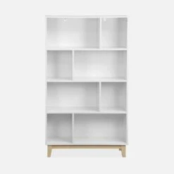 Etagère Bibliothèque Effet Bois Pieds Bois 4 étagères -Mobilier de maison ifkbookshelf e120f68845460490d6556f90d526be4b