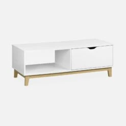 Table Basse Effet Bois Pieds Bois 1 Tiroir -Mobilier de maison ifkcoftable c368f82f704d9cbaaabdad5d3bda8b7a