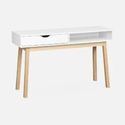 Console Effet Bois Pieds Bois 1 Tiroir 8 Console Effet Bois Pieds Bois 1 Tiroir -Mobilier de maison ifkconsole a0ecf3edb7a95e2012bdb6f723fbca48