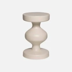 Table D'appoint, Bout De Canapé, Table De Chevet En Métal, Ø29,5 X H 47cm Couleur : Crème -Mobilier de maison ihawstbl30ivo edc029117bb54df8ff9b869d86c5a7b7