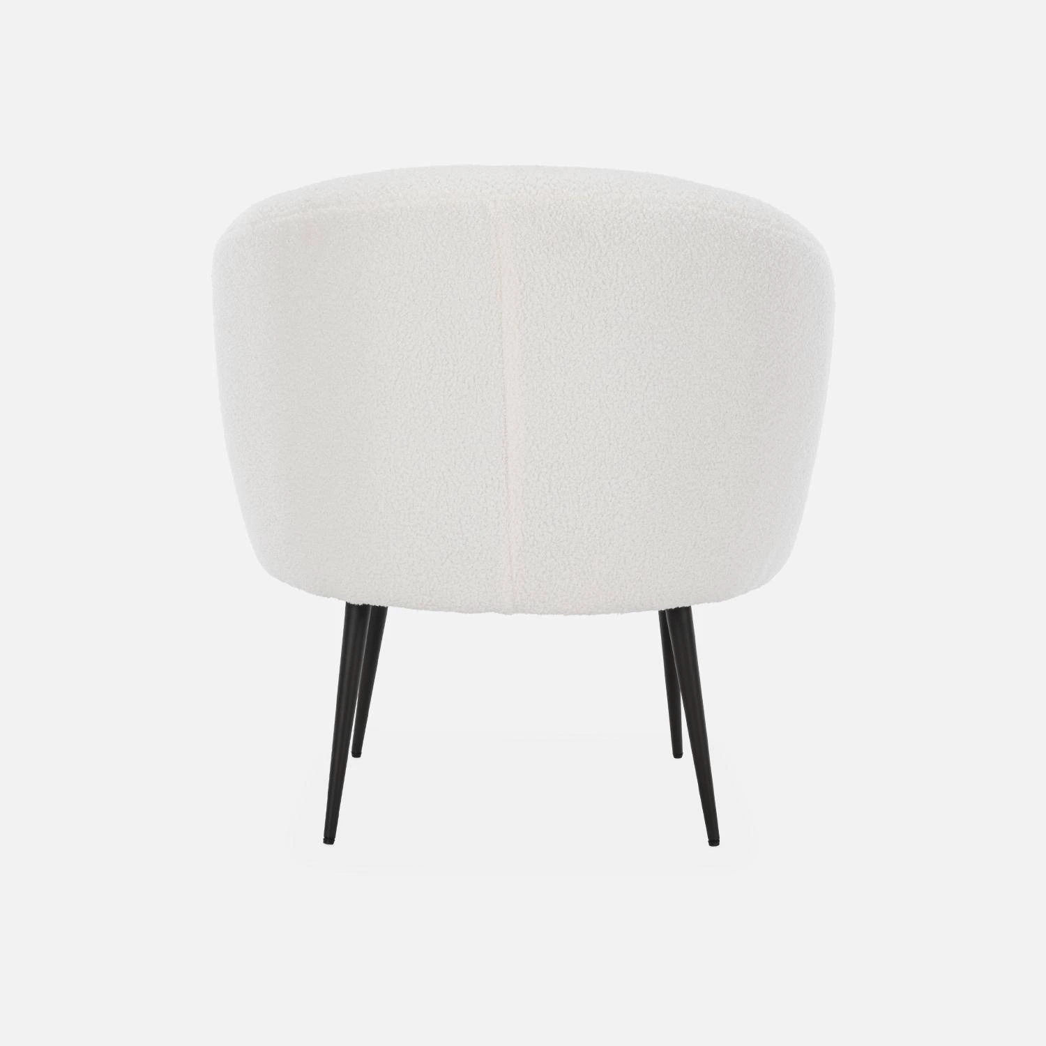 Fauteuil Cosy Design En Bouclette Et Métal 3 Fauteuil Cosy Design En Bouclette Et Métal – Image 3