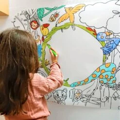 Coloriboard Avec 8 Feutres Lavables, Tableau à Colorier -Mobilier de maison ikdscb95x65jun 7303332a307d06935885ec7567983fce