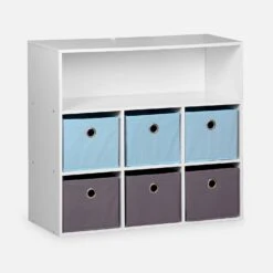 Meuble Rangement Enfant 6 Paniers Couleur : Bleu 9 Meuble Rangement Enfant 6 Paniers Couleur : Bleu -Mobilier de maison ikscam6bl 79a160e34c627bc01f20c15fca9c25b6