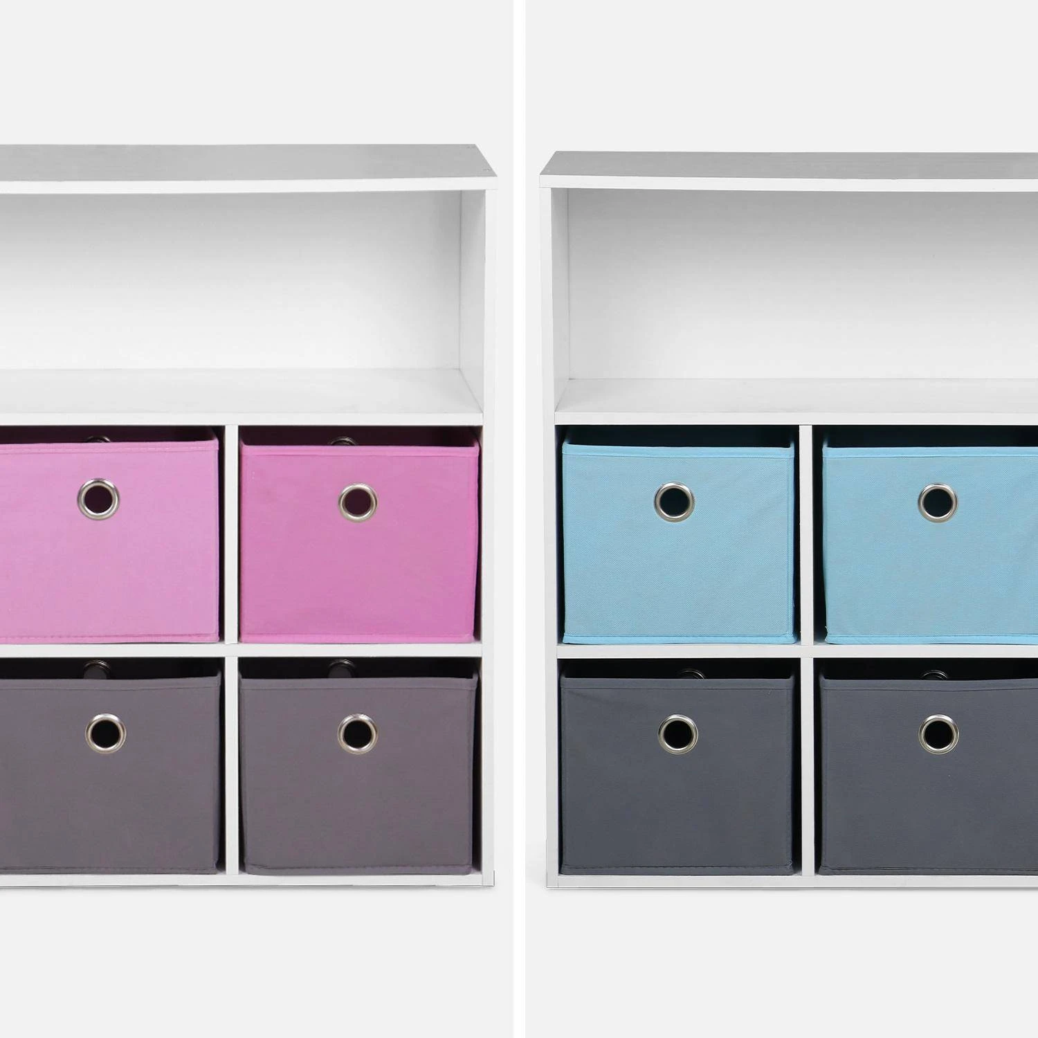 Meuble Rangement Enfant 6 Paniers Couleur : Bleu 7 Meuble Rangement Enfant 6 Paniers Couleur : Bleu – Image 7