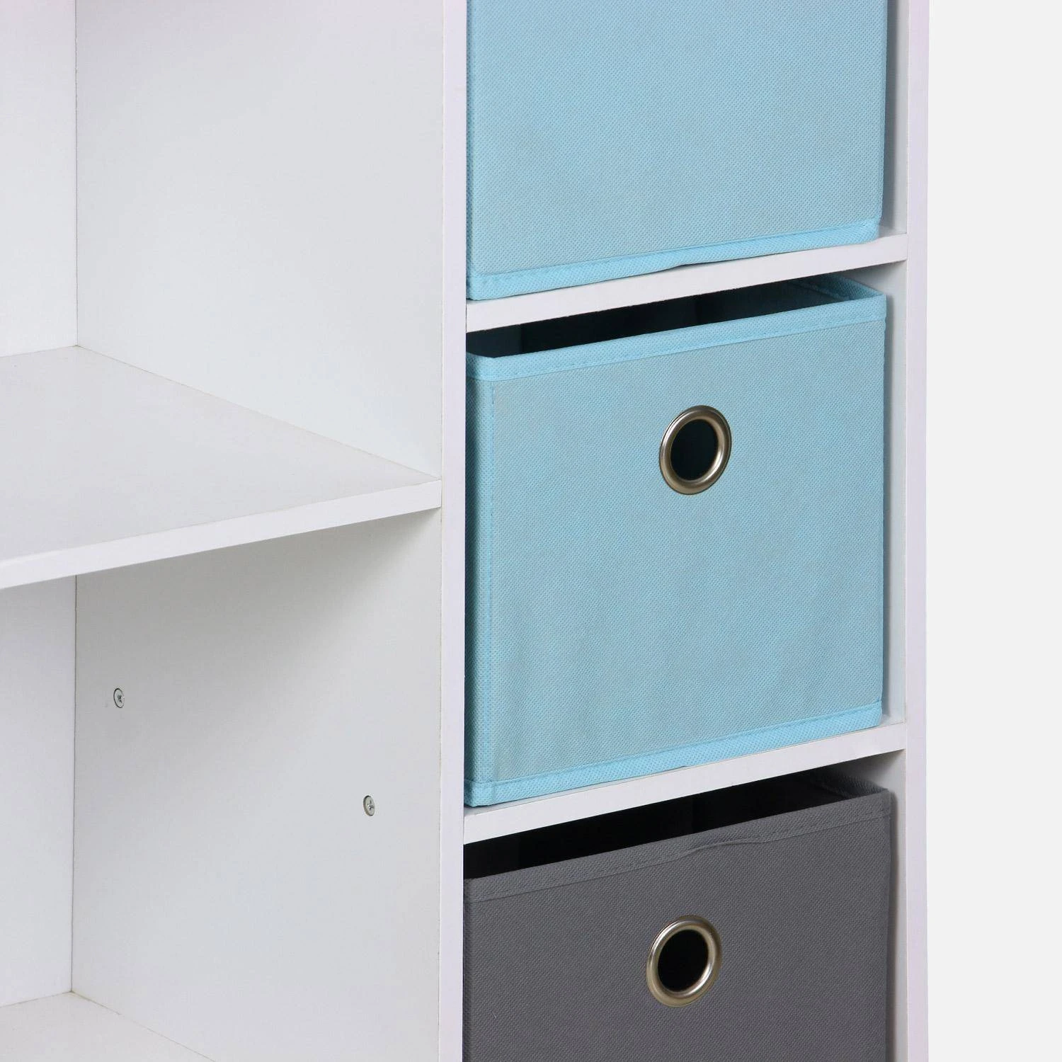 Meuble Rangement Enfant 4 Paniers Couleur : Bleu 5 Meuble Rangement Enfant 4 Paniers Couleur : Bleu – Image 5