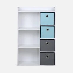 Meuble Rangement Enfant 4 Paniers Couleur : Bleu 9 Meuble Rangement Enfant 4 Paniers Couleur : Bleu -Mobilier de maison ikscam7bl d2fb91d2f0f6c6638664fbf41686b335
