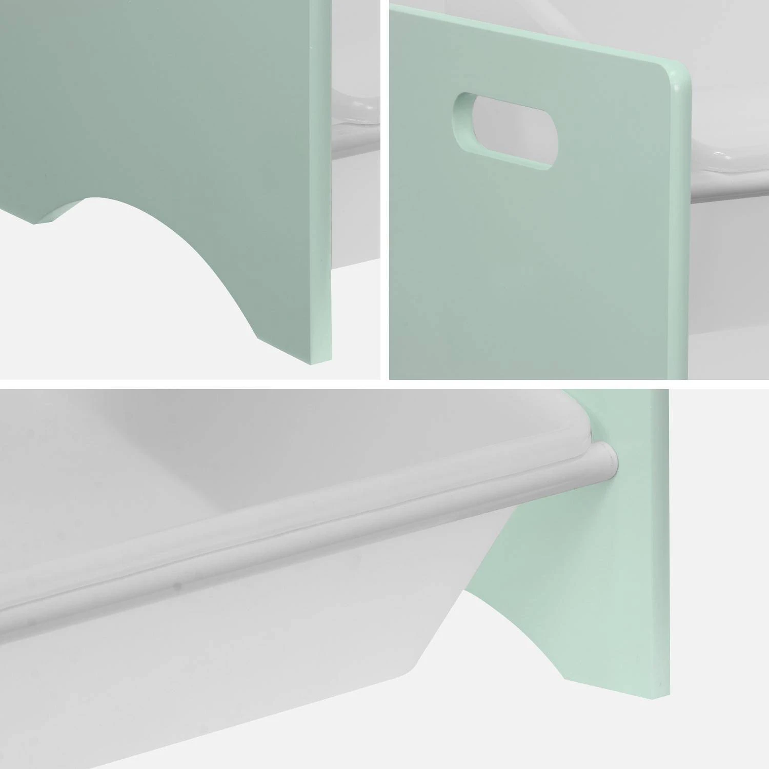 Meuble De Rangement Jouet Avec 6 Casiers Couleur : Vert Céladon 5 Meuble De Rangement Jouet Avec 6 Casiers Couleur : Vert Céladon – Image 5