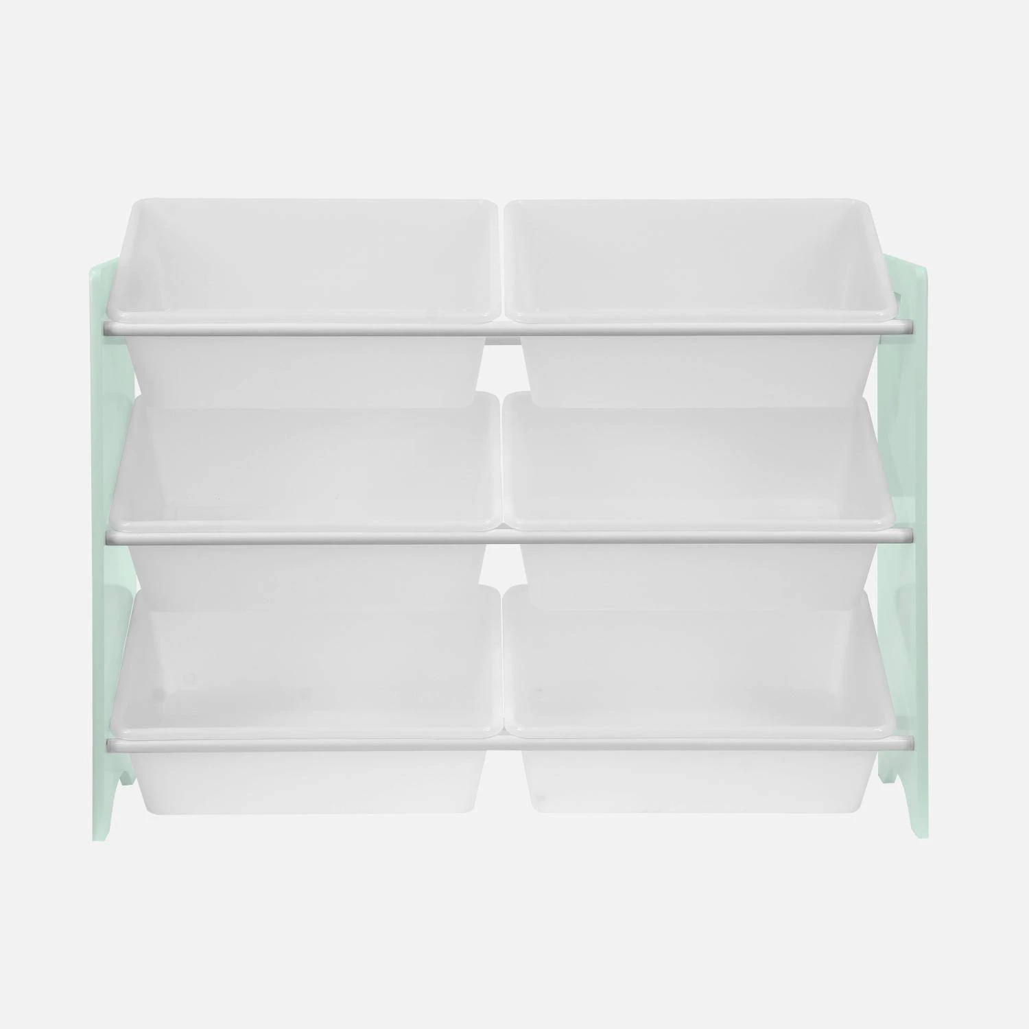 Meuble De Rangement Jouet Avec 6 Casiers Couleur : Vert Céladon 4 Meuble De Rangement Jouet Avec 6 Casiers Couleur : Vert Céladon – Image 4